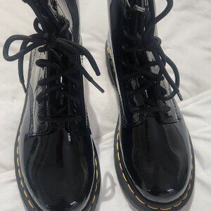 Dr Martens patent leather boots